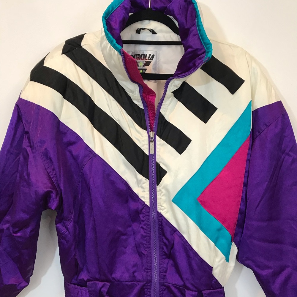 Vtg 80s 90 Women TYROLIA One Piece SKI SUIT Snow 8 - Picture 2 of 8